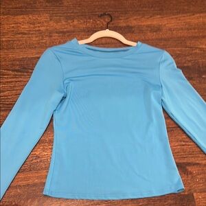 Women's Blue Long Sleeve Top